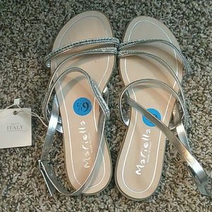 Cute silver sparkly sandals